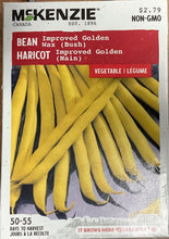 Load image into Gallery viewer, McKenzie Seeds- Bean: Improved Golden Wax (Bush)
