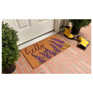 Lavender Hello Doormat 17” - 29”