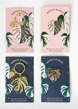 Load image into Gallery viewer, Monstera 'Thai Constellation' Plant Keychain, Plant Gifts
