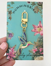 Load image into Gallery viewer, Hummingbird Keychain, Birds animal gifts: Double Ring
