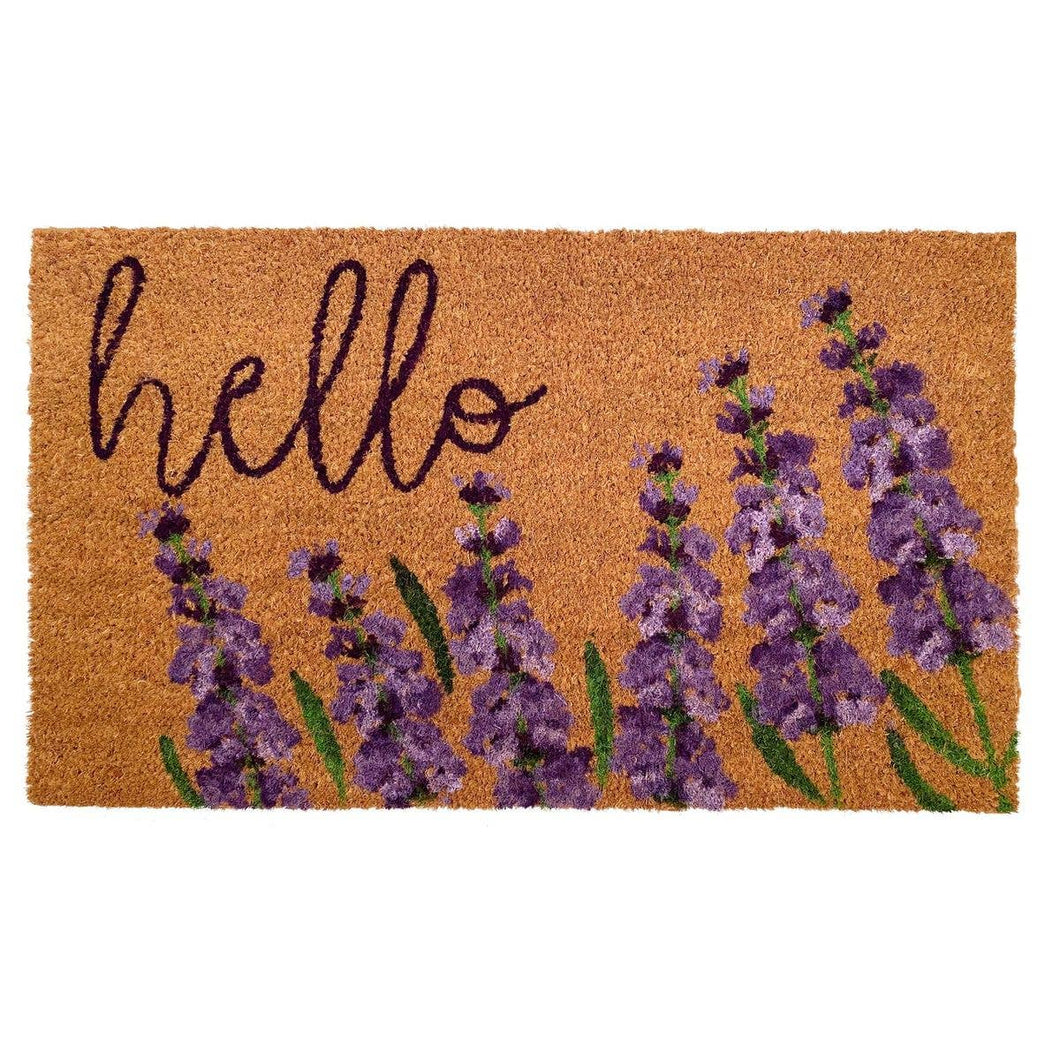 Lavender Hello Doormat 17” - 29”
