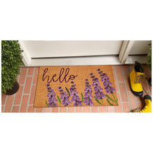 Load image into Gallery viewer, Lavender Hello Doormat 17” - 29”
