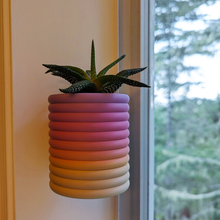 Load image into Gallery viewer, Plant Pot 4"  Honey Mustard (Matte) / Wall Mounted - Round
