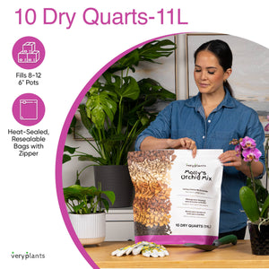 Molly's Orchid Mix - Premium Soilless Potting Mix: 5 Dry Quarts (5.5L)