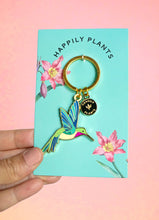 Load image into Gallery viewer, Hummingbird Keychain, Birds animal gifts: Double Ring
