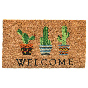 Cactus Welcome Doormat: 24'' x 36''