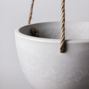 8" Signature Stone Hanging Planter Pot - Beachwood Planter
