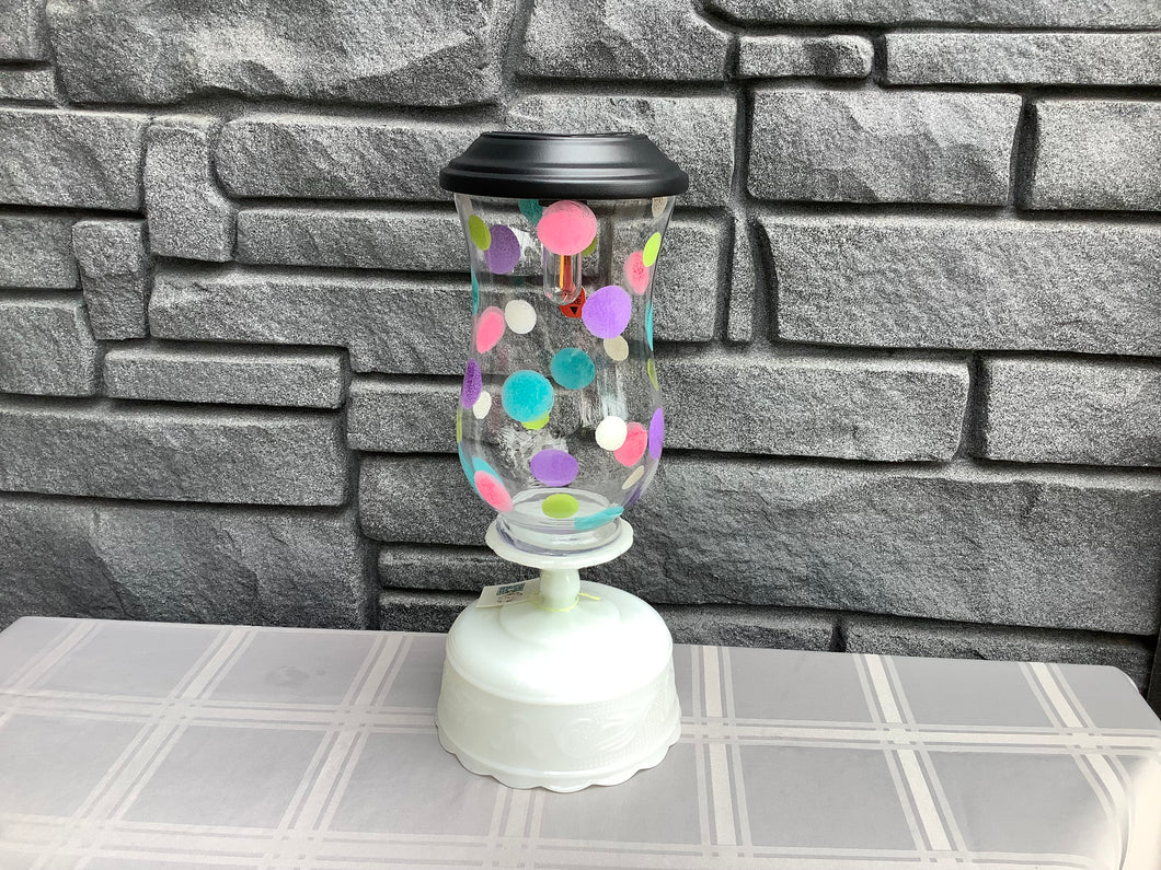 COA Tall Polka Dot Solar Light