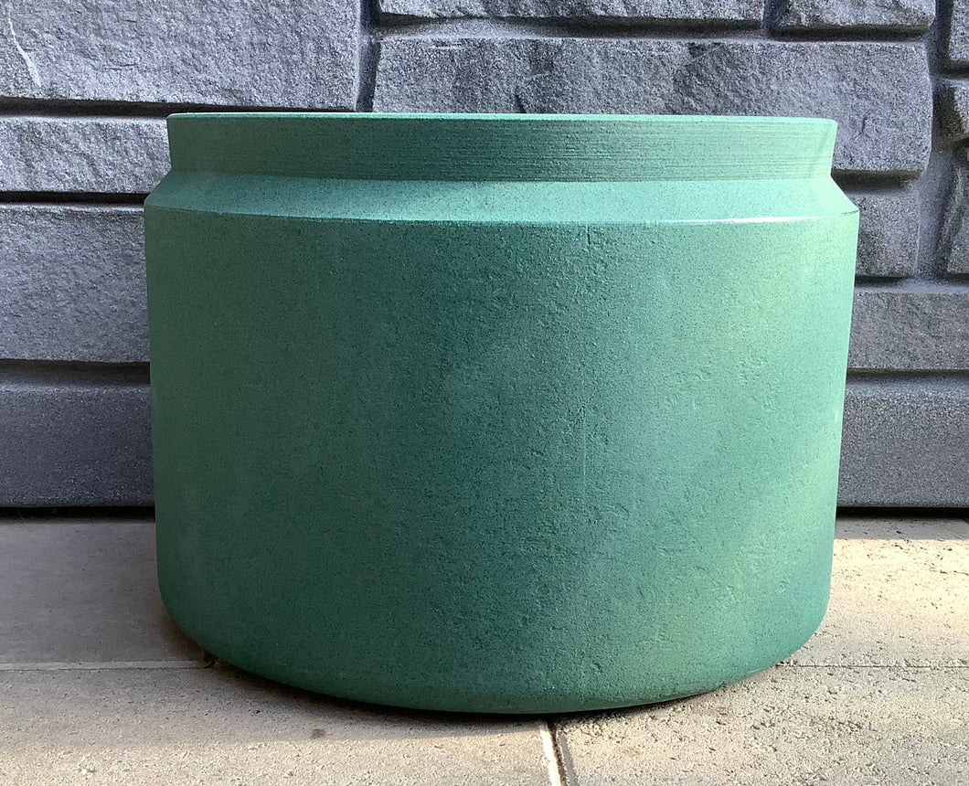 Japi - Latte Round Planter- Moss Green
