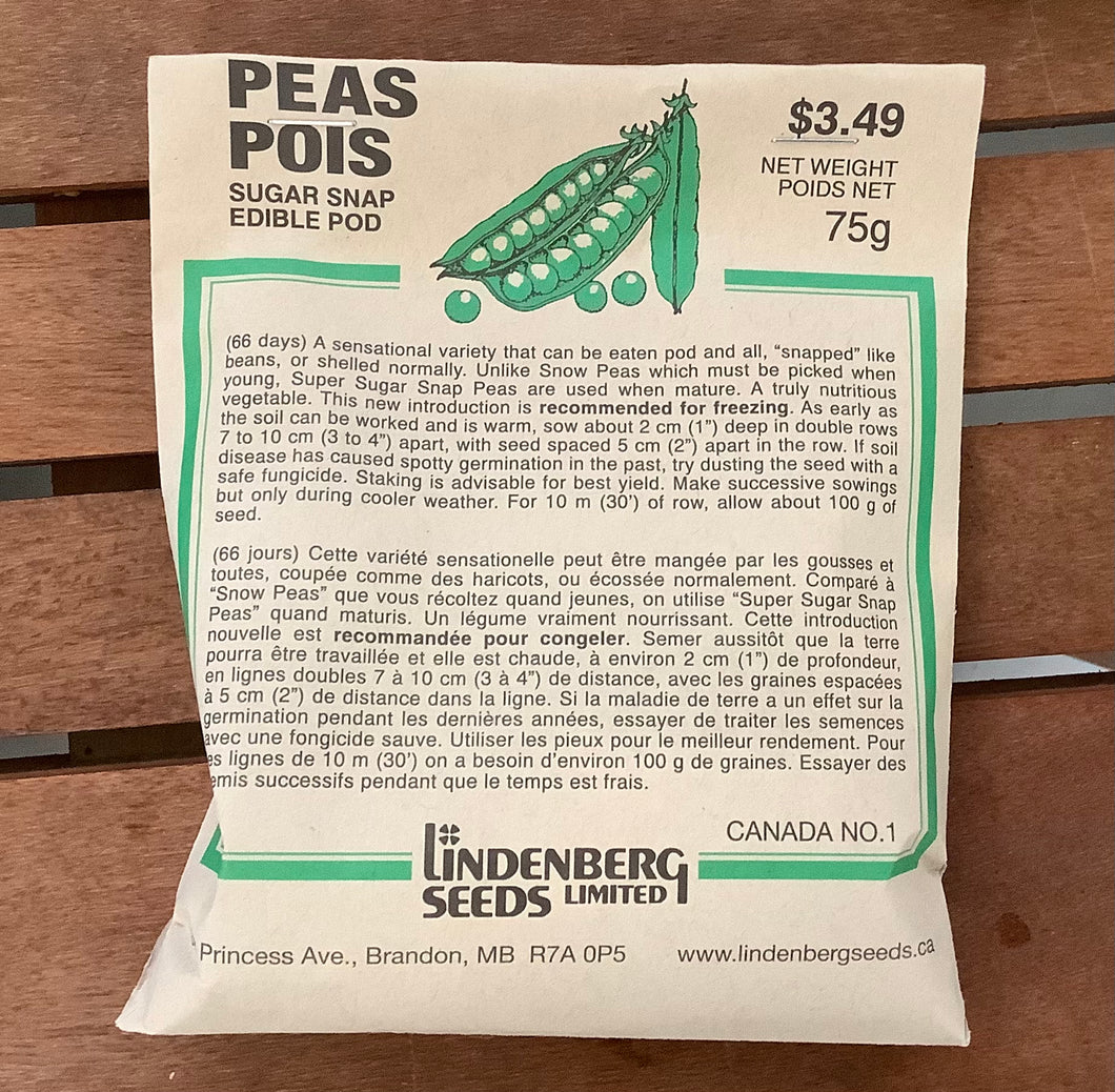 Peas - Sugar Snap Edible Pod (Bulk 100g)