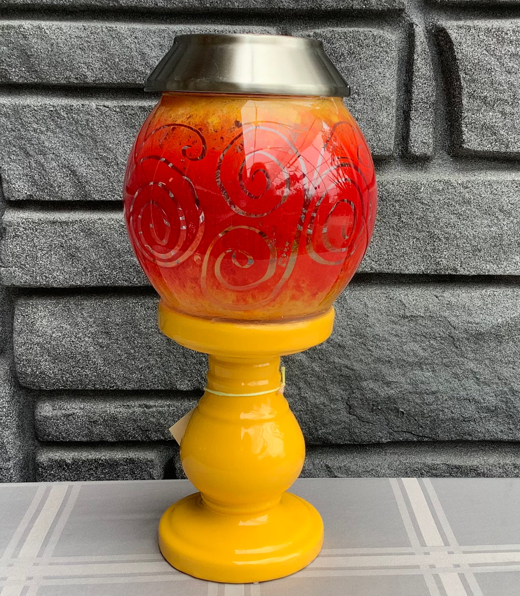 COA Red Globe Yellow Stand Solar Light