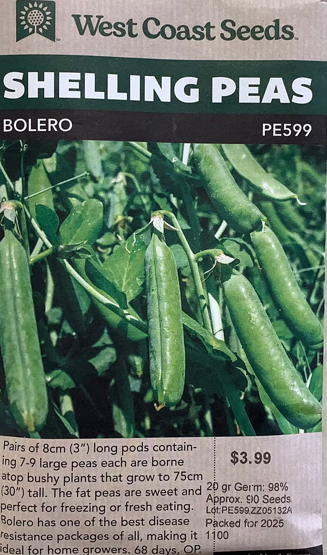 Peas -Bolero Shelling