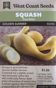 Squash-Summer - Golden Summer Crookneck
