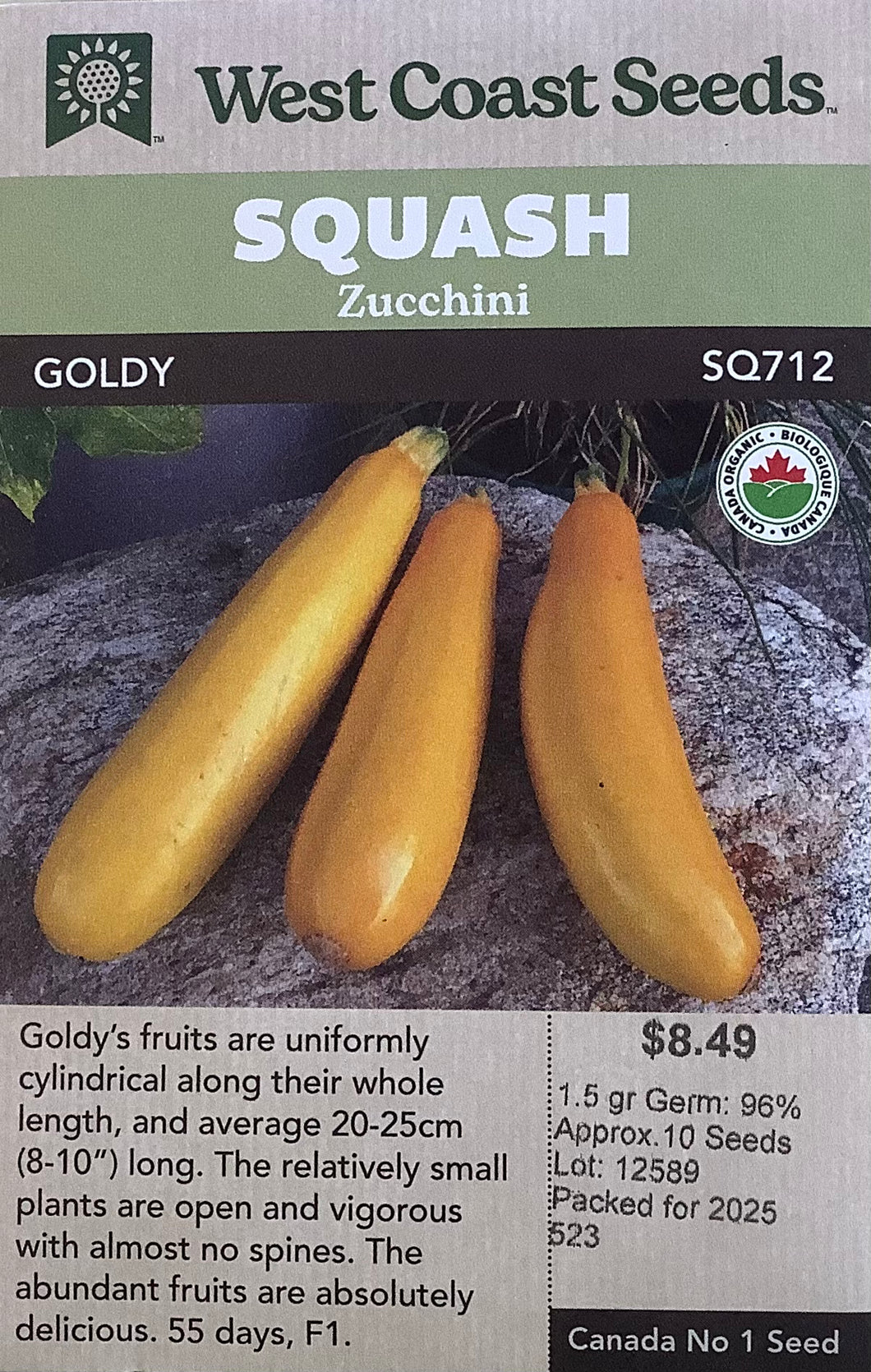 Squash-Summer - Goldy Certified Organic