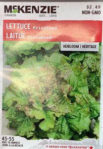 McKenzie Seeds- Lettuce: Prizehead