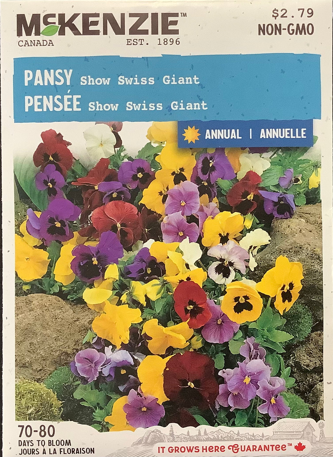 McKenzie Seeds- Pansy: Show Swiss Giant