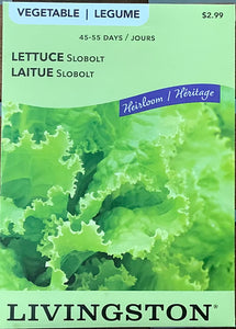 Livingston Heirloom Non-GMO Lettuce: Slobot