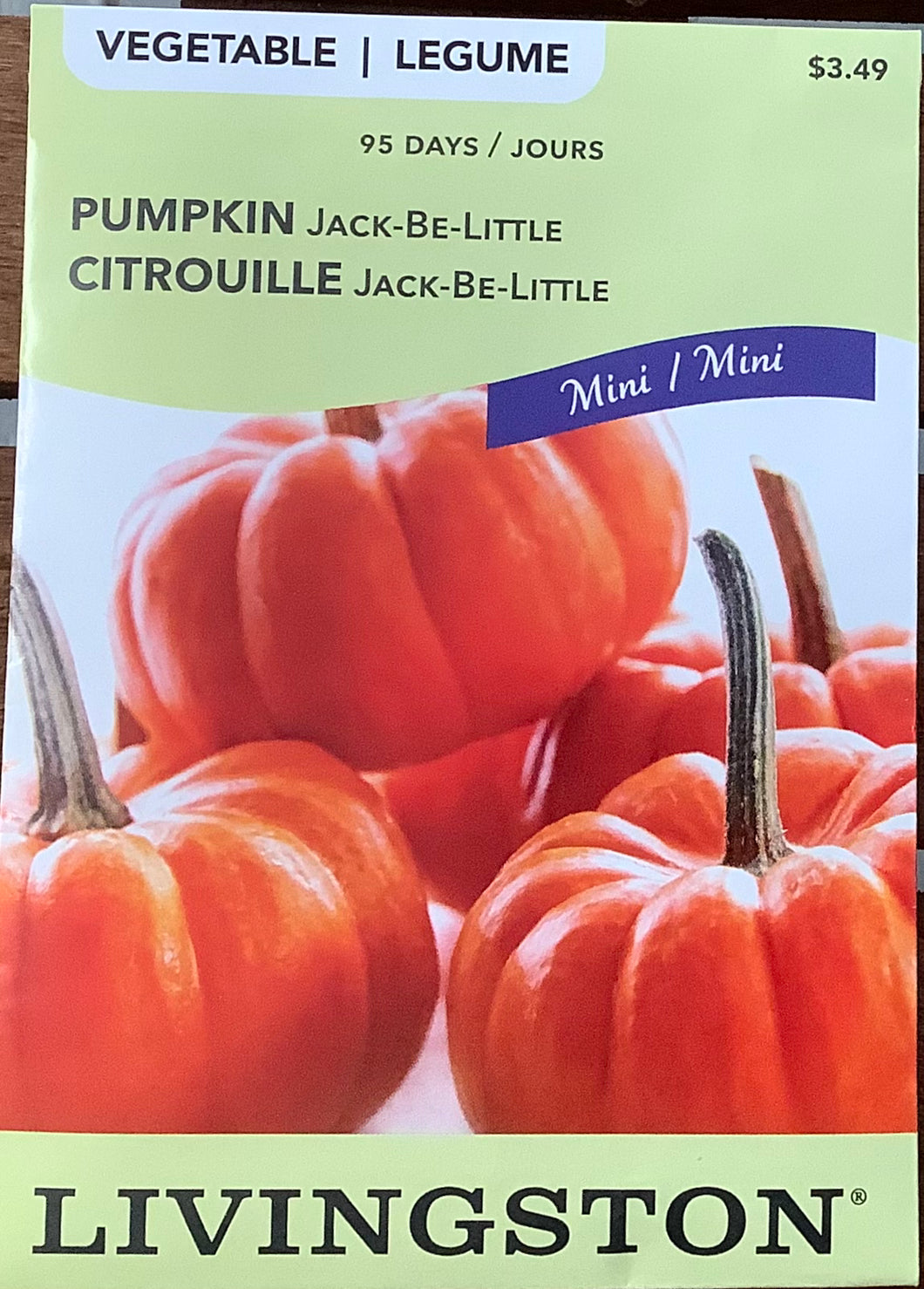 Livingston: Non-GMO Pumpkin: Jack-Be-Little