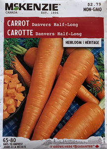 McKenzie Seeds - Carrot: Danvers Half-long