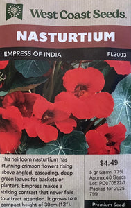 Nasturtiums - Empress of India