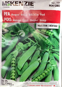 McKenzie Seeds- Pea: Sugar Snap Edible Pod