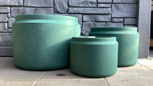 Load image into Gallery viewer, Japi - Latte Round Planter- Moss Green
