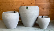 Load image into Gallery viewer, Linea Ellipse Planter Set- Burnt Cement
