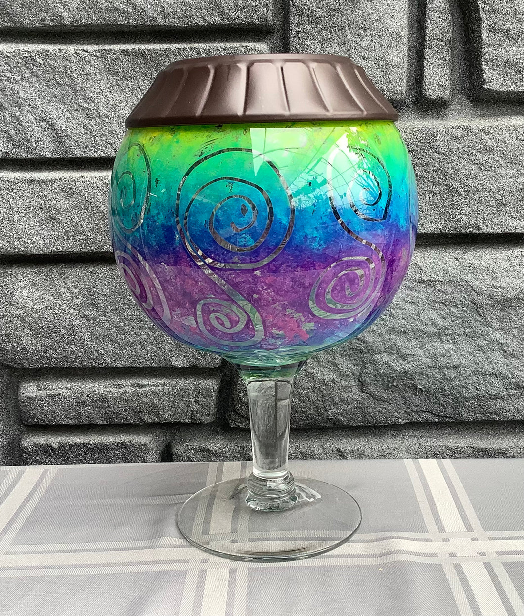 COA Multi Color Pedestal Solar Light