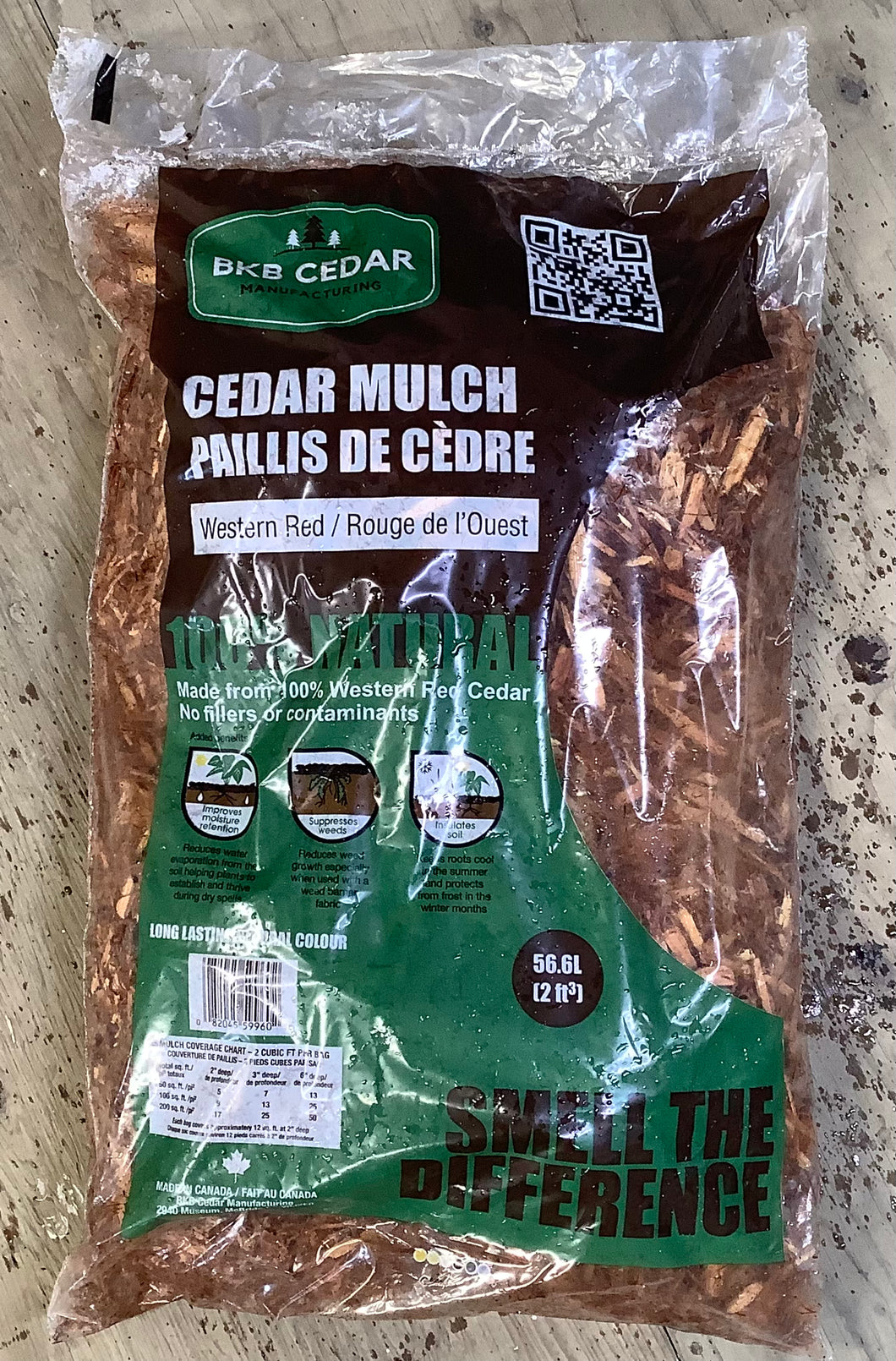 Cedar Mulch - Western Red 56.6L (2 cubic ft)