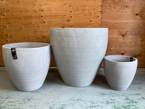 New Linea Ellipse Planter - Burnt Cement