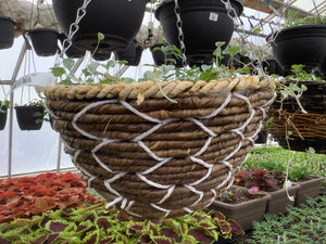 14" Lennox Rattan Hanging Basket