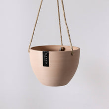 Load image into Gallery viewer, 8&quot; Signature Stone Hanging Planter Pot - Black Planter
