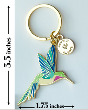Load image into Gallery viewer, Hummingbird Keychain, Birds animal gifts: Double Ring
