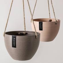 Load image into Gallery viewer, 8&quot; Signature Stone Hanging Planter Pot - Beachwood Planter
