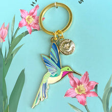 Load image into Gallery viewer, Hummingbird Keychain, Birds animal gifts: Double Ring
