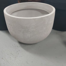Load image into Gallery viewer, Rustic round planter "burnt cement"
