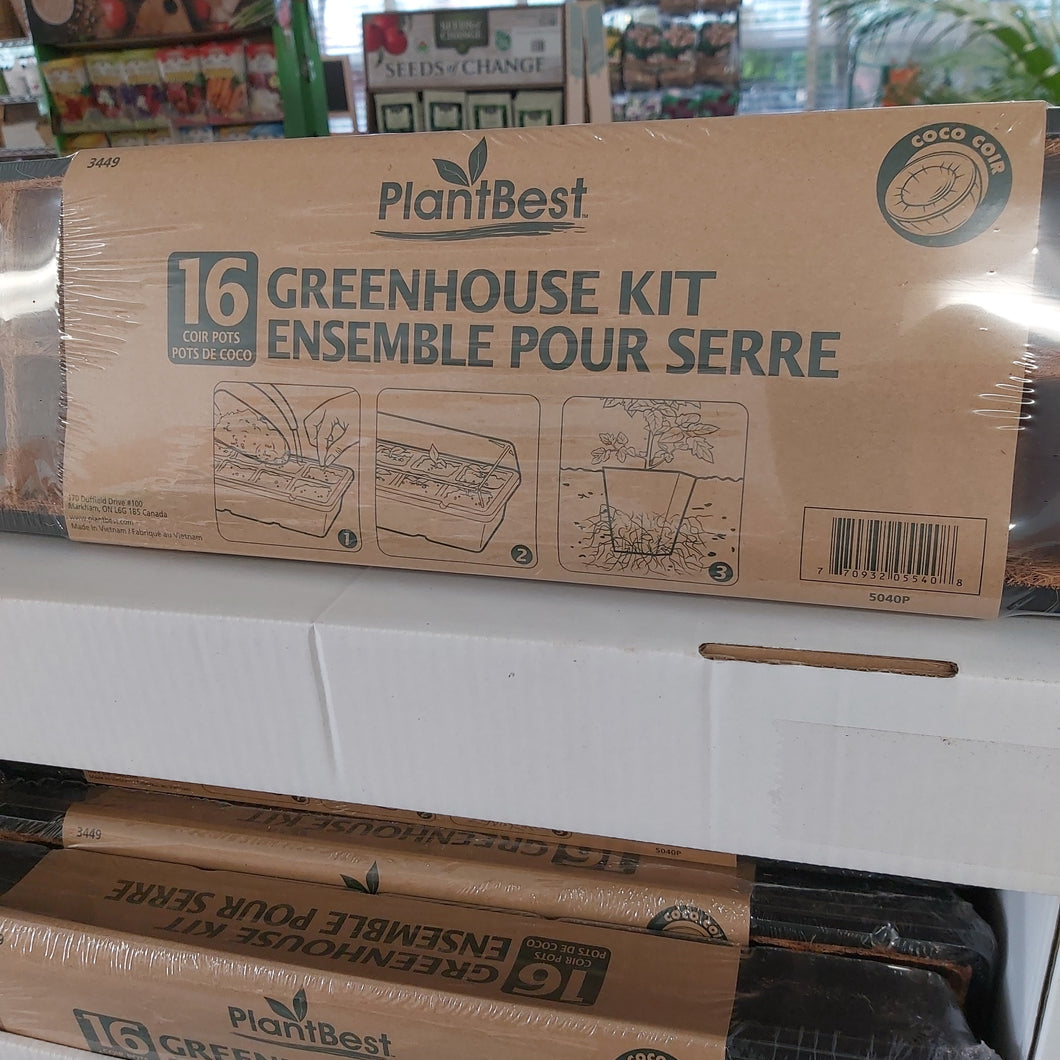 Plant best greenhouse kit 16 coir pots