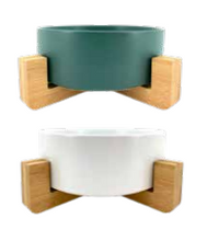 Load image into Gallery viewer, 8&quot; &quot;Akira&quot; Low Planter with Wooden Stand
