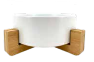 Load image into Gallery viewer, 8&quot; &quot;Akira&quot; Low Planter with Wooden Stand
