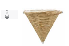 16" "Elena" Cone Willow, White Tip with Hanger