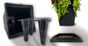 16" Joanna Square with Water Saver Black
