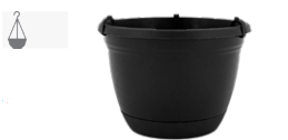 6.25" "Lola" Hanging Basket with Hanger