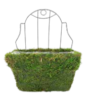 15" Moss Wall Rectangle Planter
