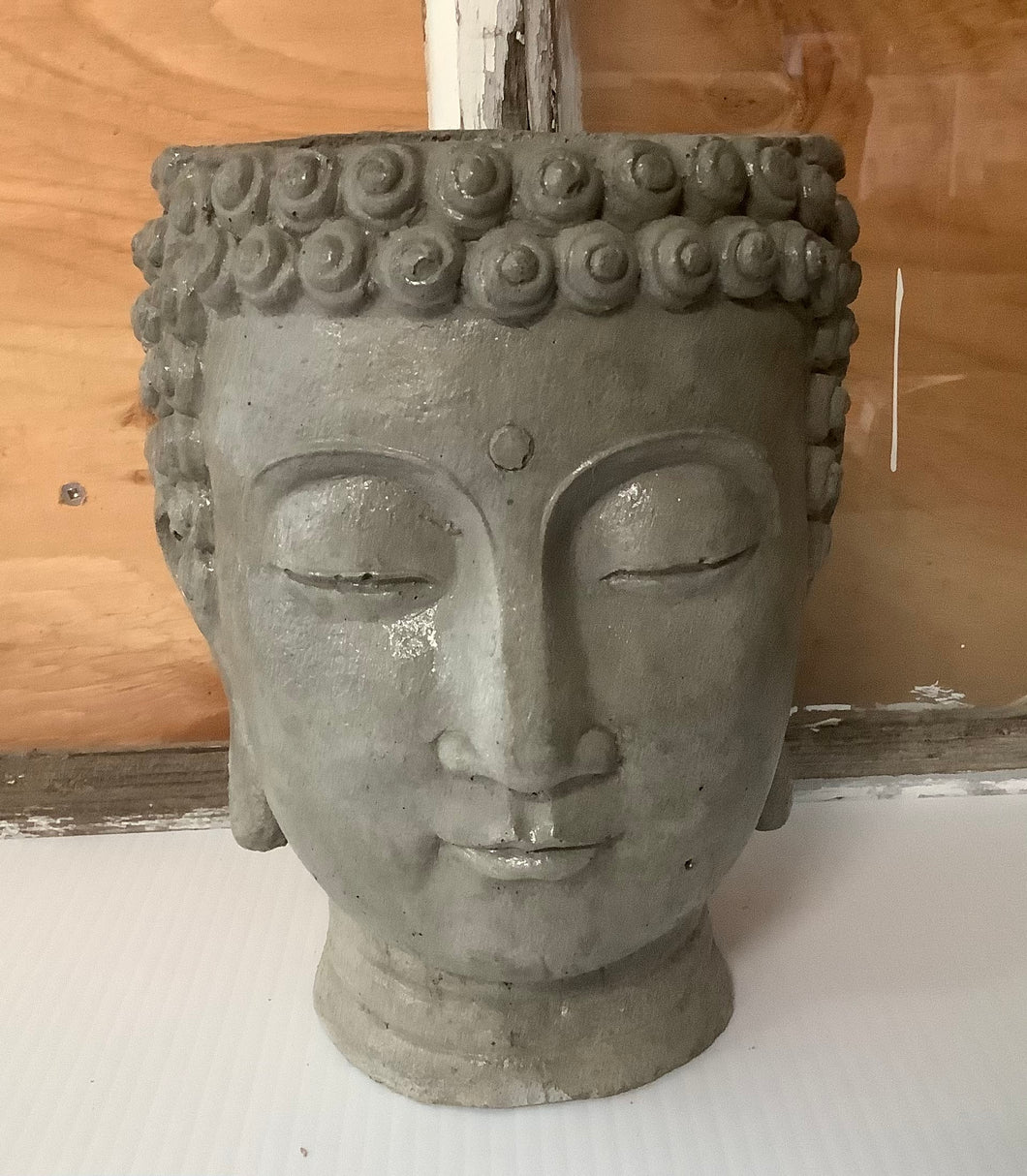 Buddha head planter