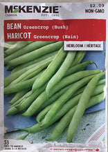 Load image into Gallery viewer, McKenzie Seeds- Bean: Greencrop (Bush)
