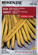 Load image into Gallery viewer, McKenzie Seeds- Bean: Improved Golden Wax (Bush)
