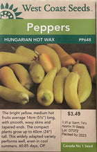 Load image into Gallery viewer, Peppers - Hungarian Hot Wax
