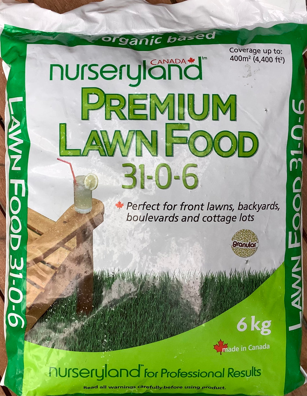 Nurseryland- Premium Lawn Food 31-0-6+2FE50% SN15% OM - 6kg