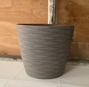 9" "Julian" Round Pot  - Taupe