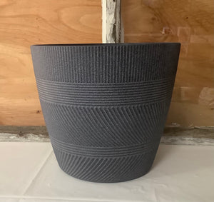 9" "Randy" Round Pot - Grey